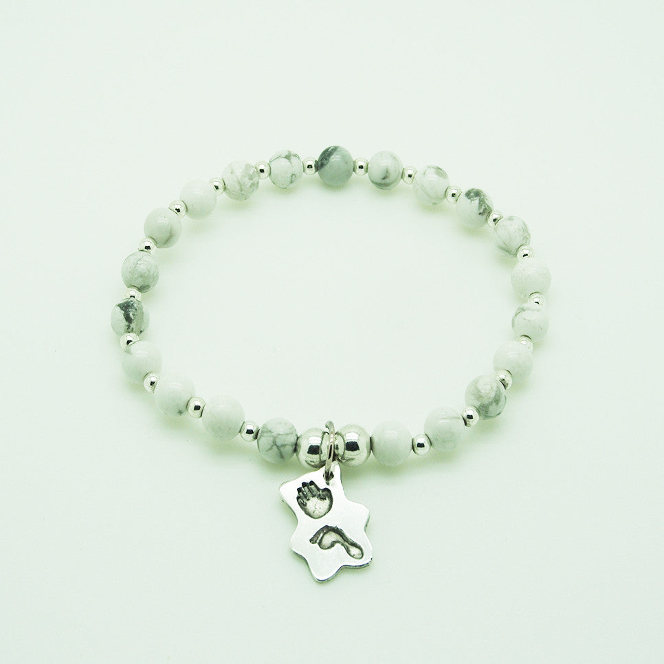 Beaded Bracelet with Personalised Charm